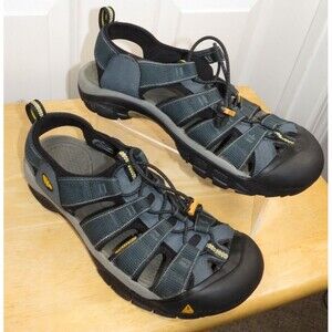 Men\'s Blue Arch Support Mesh Athletic Thick Rubber Soles Hiking Sandal Shoes Amazon.com | ONCAI Men main image 4